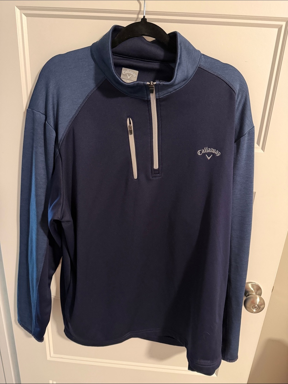 Callaway Two-Tone Blue Quarter-Zip Golf Pullover